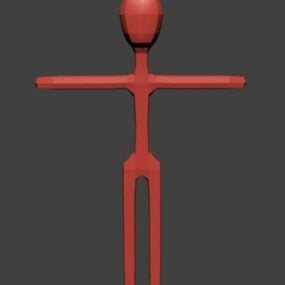 Mô hình điêu khắc Stickman 3d đơn giản