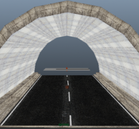 Modelo 3D do túnel rodoviário