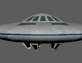 3д модель НЛО с освещением