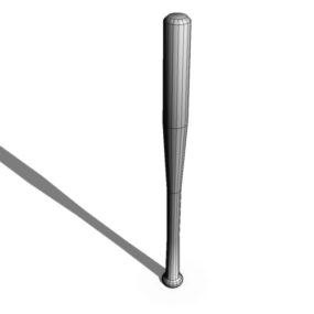 مدل سه بعدی خفاش چوبی ساده
