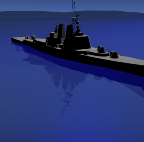 Model 3d Kapal Perang Laut