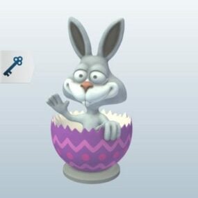 Bunny Inside An Egg 3D-malli