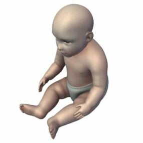 3D модель персонажа "Сидящий ребенок"
