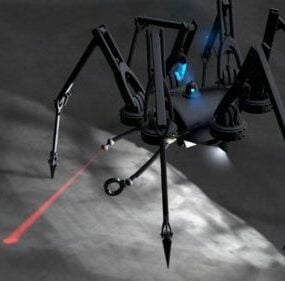 Robot Spider Rigged 3d modell