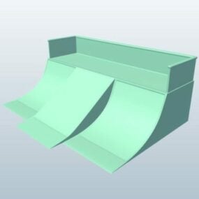滑板公园坡道3d模型
