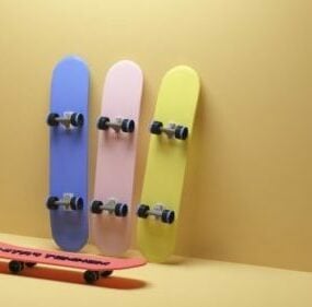 Colorful Skateboard Design 3d model