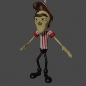 Modello 3d del personaggio di Skeet