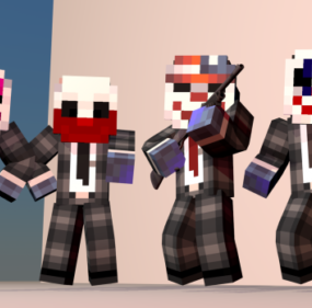 Minecraft Characters Collection 3d model