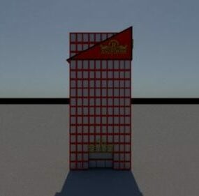 Wolkenkratzer-Hotel 3D-Modell