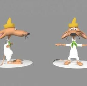Slowpoke Character 3d-modell