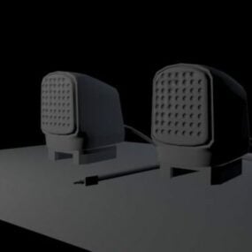 Modelo 3d de alto-falantes pequenos para PC