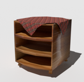 Small Wooden Table 3d model