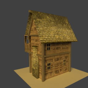 Vecchio piccolo cottage modello 3d