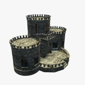 Lille sten Castle 3d model