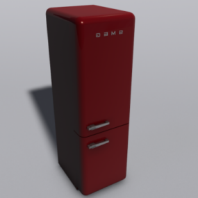 Modello 3d del frigorifero Smeg