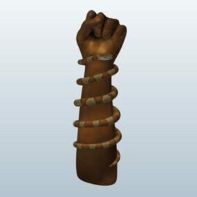 Snake Wrapped Around Hand 3d model