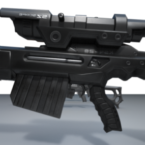 Gun Sniper Rifle Ksr 3d model