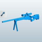 Sniper Rifle Lowpoly