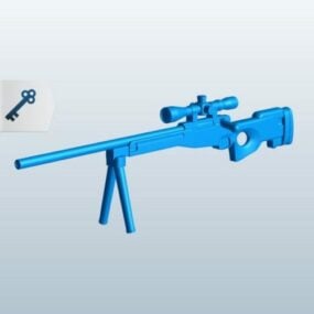 Снайперська гвинтівка Lowpoly модель 3d