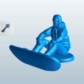 Character Swim Man Lying On Sunchair 3d model