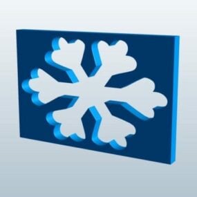 Mesa de plantilla de copo de nieve modelo 3d