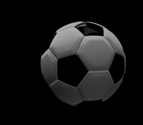 Realistický fotbalový míč se stehy 3D model