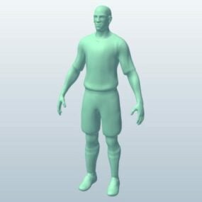 کاراکتر فوتبالیست مدل سه بعدی قابل چاپ