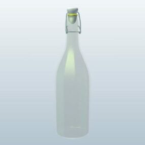 玻璃汽水瓶3d模型