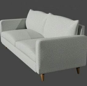 2д модель тканевого дивана 3-местного