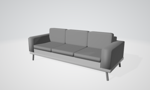Prosta minimalistyczna sofa