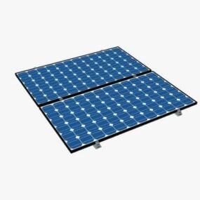 Square Solar Panels 3d model