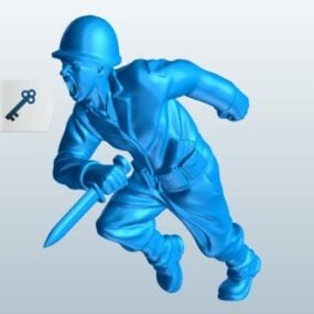 Soldier Charging Character 3d model