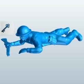 Soldat Crawling Character 3d-modell