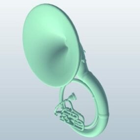 Mô hình 3d nhạc cụ Sousaphone