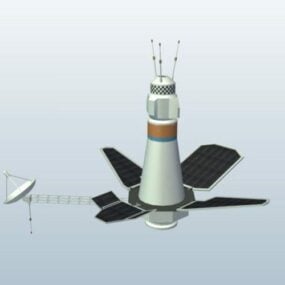 Modelo 3d do futuro satélite espacial