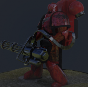 Marine War Hammer Robot 3d model