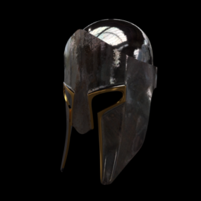 Model 3d Helmet pahlawan Sparta