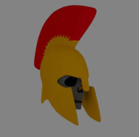 Spartan Skull With Helmet 3d-malli