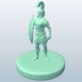 短剣を持つスパルタ戦士3Dモデル