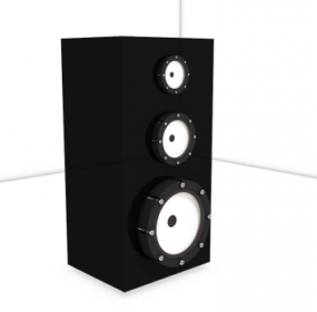 Ljudhögtalare med glasstativ 3d-modell