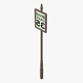 Speed ​​Limit Sign 3d-modell