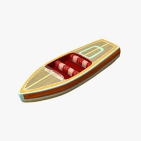 Speedboat Lowpoly 3D-modell