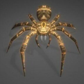 Modelo 3D animado de aranha gigante
