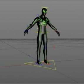 Характер людини-павука Rigged модель 3d
