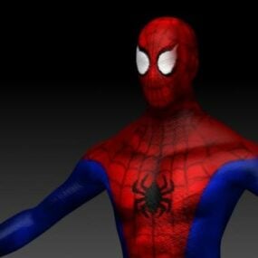 Modello 3d del personaggio di Hero Spider Man