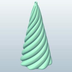 Modelo 3D em formato de torção espiral