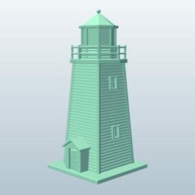 Ziegelstein-Leuchtturm 3D-Modell