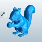 Squirrel Eating Nut Lowpoly