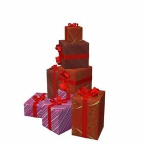 Stack Of Gift Box 3d model