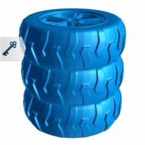 Stacked Tires 3d model